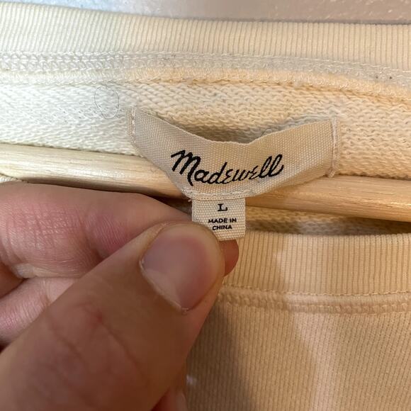 Madewell New York City Embroidered Shrunken Sweatshirt Subway Graffiti SZ Large - Picture 9 of 16